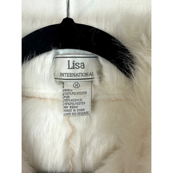 Pre-Loved Y2K Lisa International Fur Trimmed Jacket MED - Picture 5 of 7